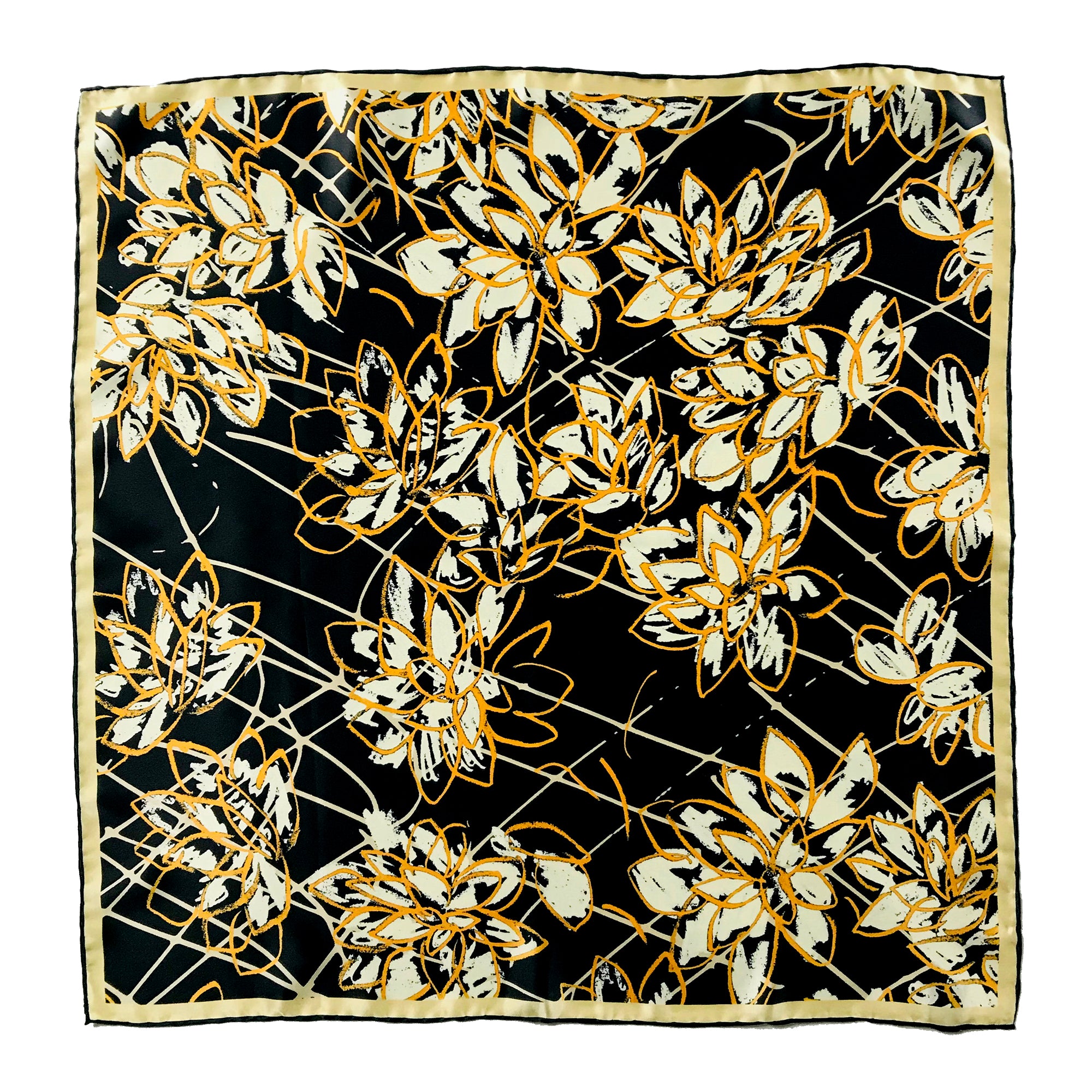 Golden rhododendron scarf